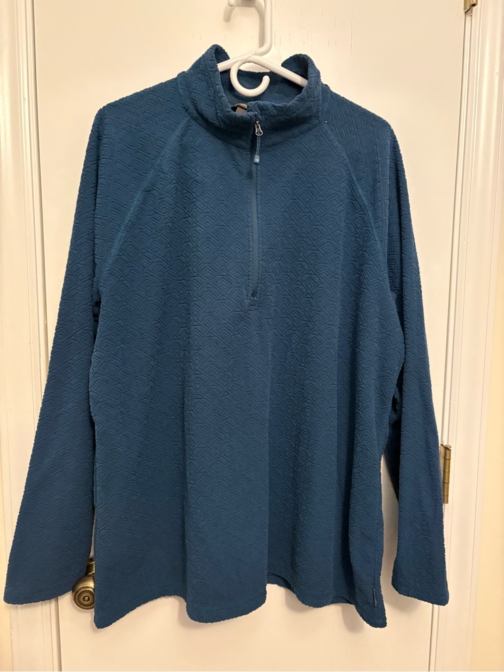 Eddie Bauer Men's Blue Quarter-Zip Sweater Pullover, Size: 2XL